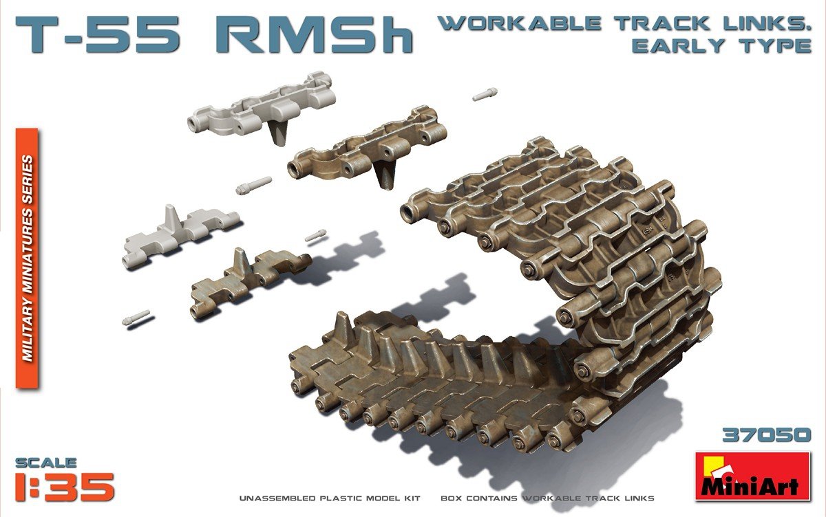 MiniArt 37050 T-55 RMSh WORKABLE TRACK LINKS. EARLY TYPE 1/35