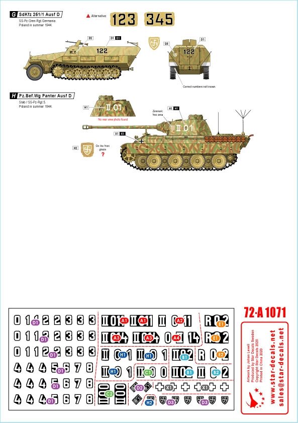 Star Decals 72-A1071 Wiking # 2. 1/72 – Bild 2