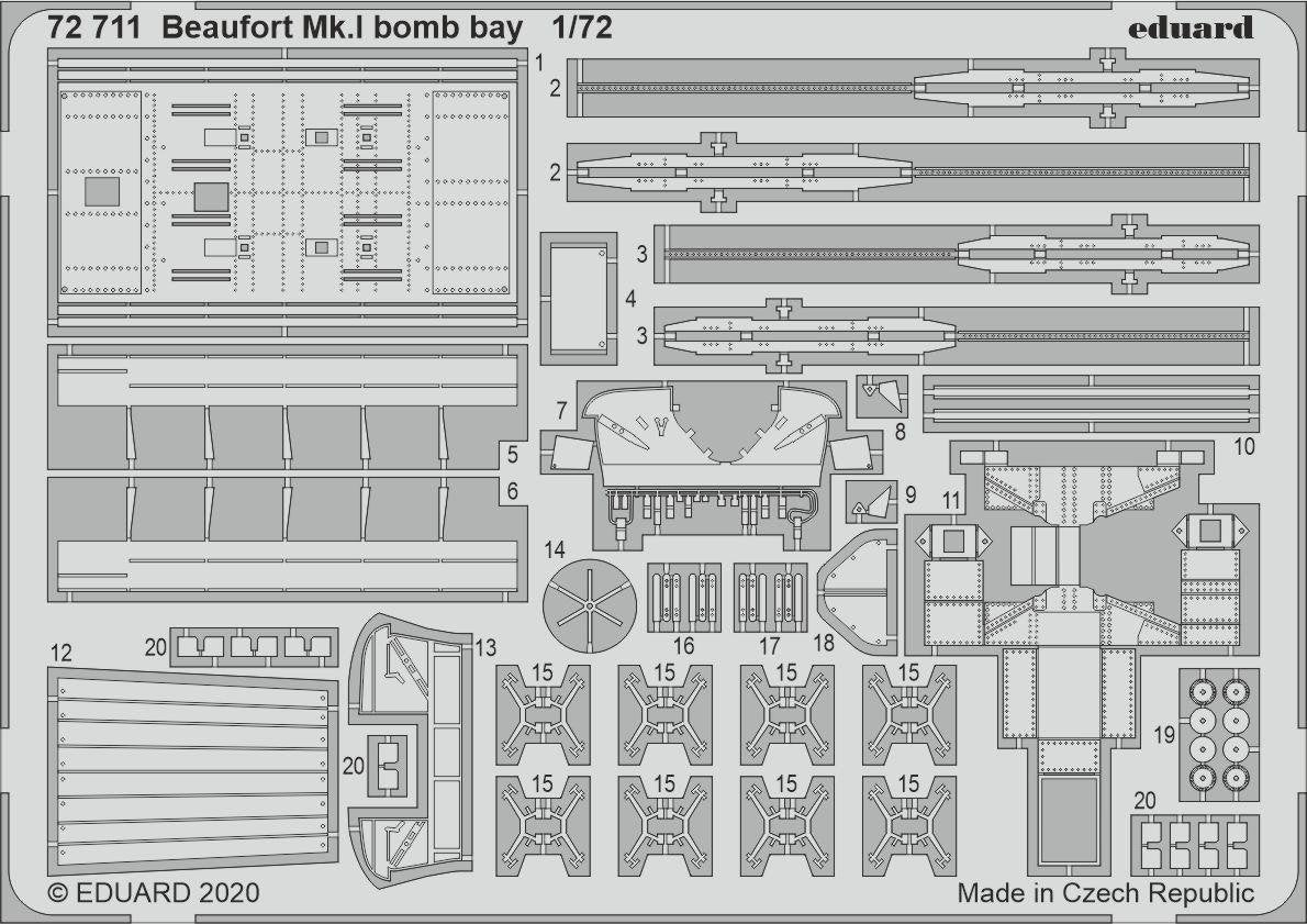 Eduard BIG72163 Beaufort Mk.I for AIRFIX 1/72 – imagen 2