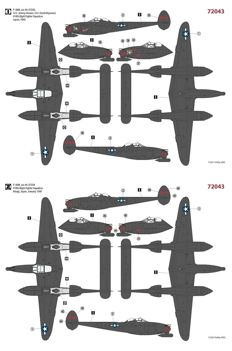 Hobby 2000 72043 P-38M Night Lightning – DRAGON 1/72 – immagine 2