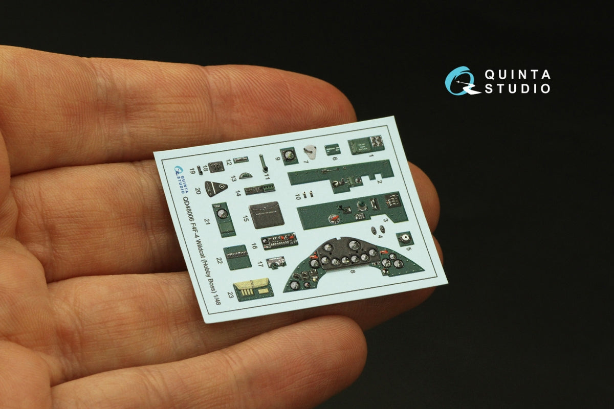 Quinta Studio QD48006 F4F-4 Wildcat 3D-Printed coloured Interior on decal paper (HobbyBoss) 1/48 – Bild 5