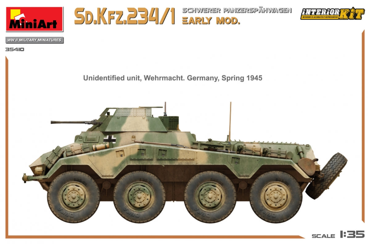 MiniArt 35410 Sd.Kfz.234/1 Schwerer Panzerspahwagen. EARLY MOD. INTERIOR KIT 1/35 – Bild 18