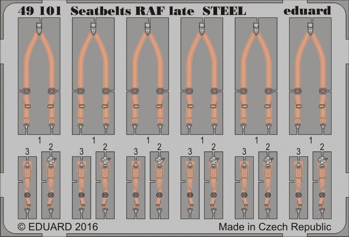Eduard 49101 Seatbelts RAF late STEEL 1/48