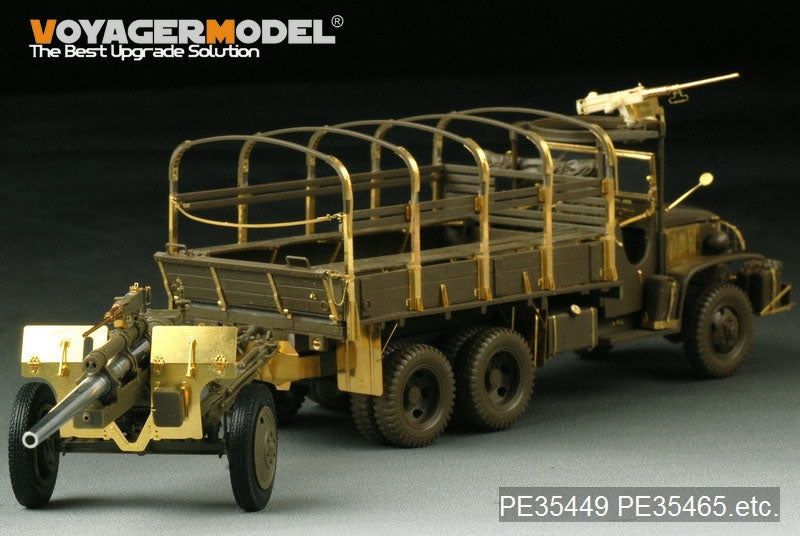 Maquette Voyager PE35449 Seconde Guerre mondiale, canon antichar américain M5 de 3 pouces avec obusier M1 ou de 105 mm, affût M2A1, kit 2 en 1 pour AFV CLUB 35S64 et 35160, échelle 1/35 – image 10