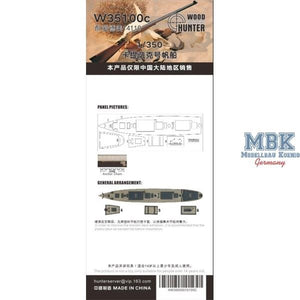 Wood Hunter W35100 Cutty Sark sailing ship ( for Academy 14110 ) 1/350 – imagen 2