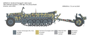 Italeri 6595 Sd. Kfz. 10 Demag D7 with 7,5 cm leIG 18 and crew 1/35 – imagen 3
