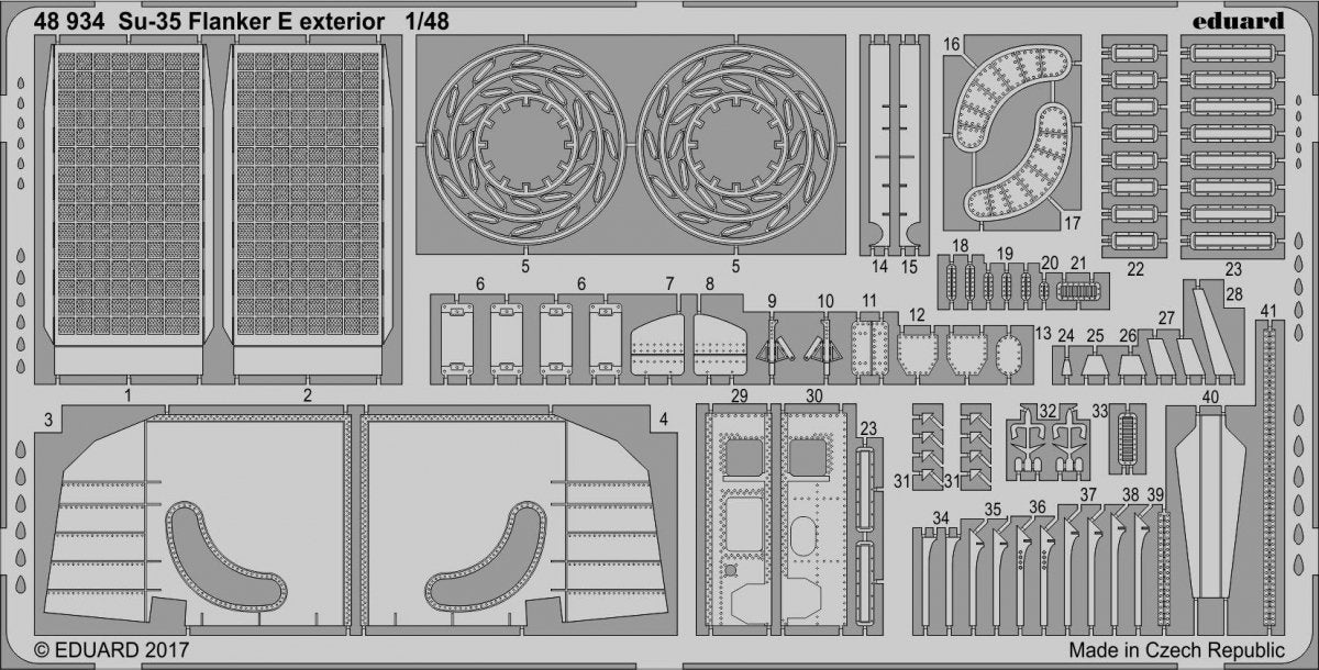 Eduard 48934 Su-35 Flanker E exterior KITTY HAWK 1/48