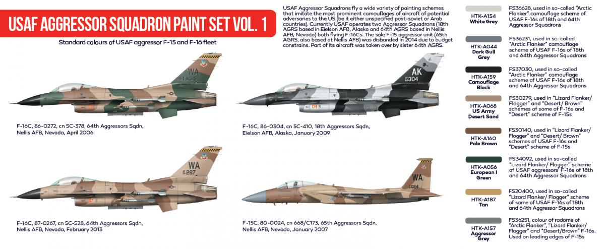 Hataka HTK-AS29 USAF Aggressor Squadron paint set vol. 1 (8x17ml) – Bild 2