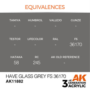 AK Interactive AK11882 HAVE GLASS GREY FS 36170 – AIR 17 ml – Bild 3