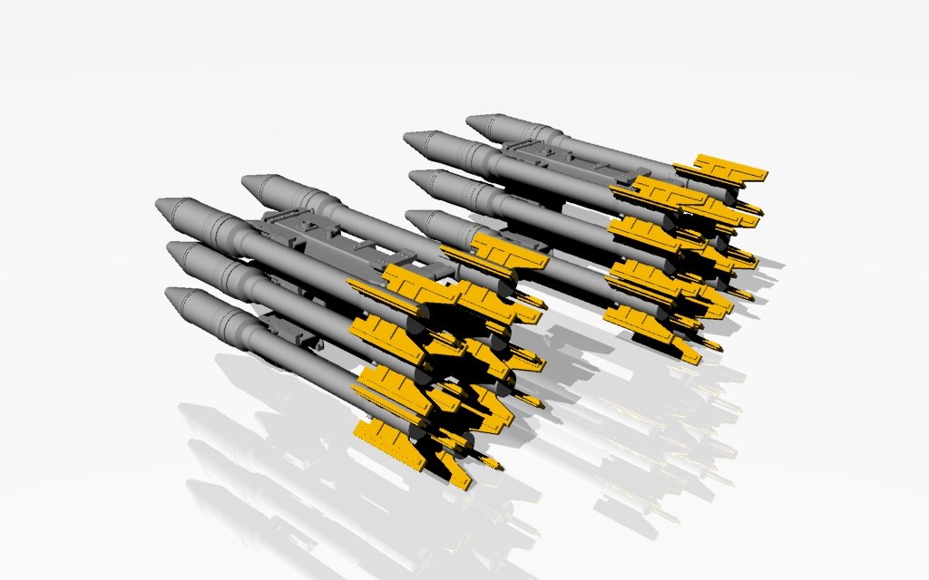 Armory Models ACA4814 S-3K unguided missiles w/ APU-14U launcher rack 1/48 – imagen 4