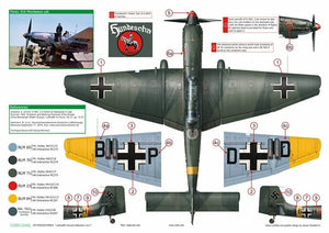 Exito ED72004 DECALS Luftwaffe Ground Attackers vol.1 - Ju 87 D-3, Hs 129, Fw 190F-8 1/72 – imagen 5