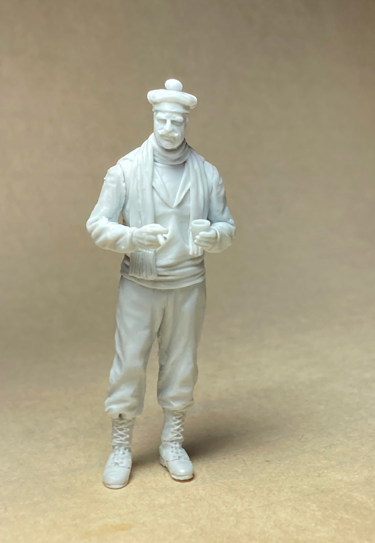 Copper State Models F35-038 Membre d&amp;#39;équipage d&amp;#39;une voiture blindée de la marine française et son café du matin 1/35 – image 2