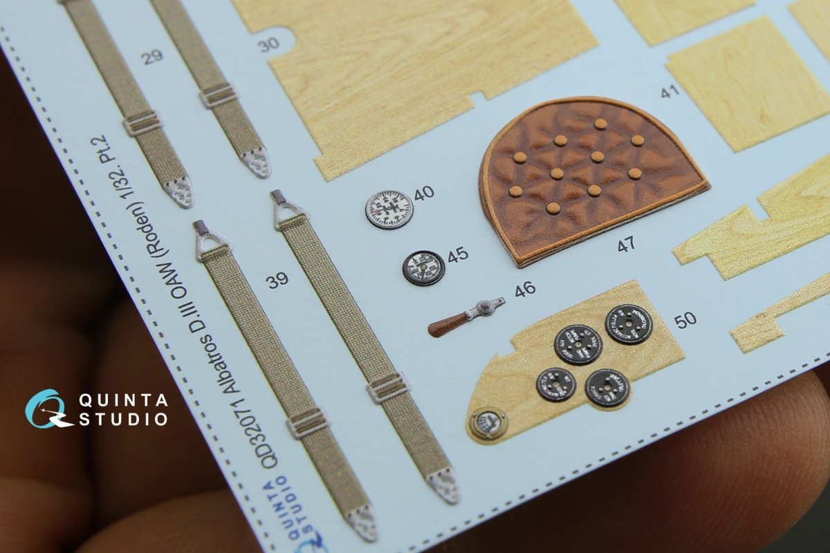 Quinta Studio QD32071 Albatros D.III OAW 3D-Printed &amp;amp; coloured Interior on decal paper (for Roden kit) 1/32 – Bild 3