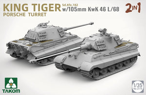 Takom 2178 Sd.Kfz.182 King Tiger Porsche Turret With 105mm KwK 46L/68 - 2 In 1 1/35 – image 5