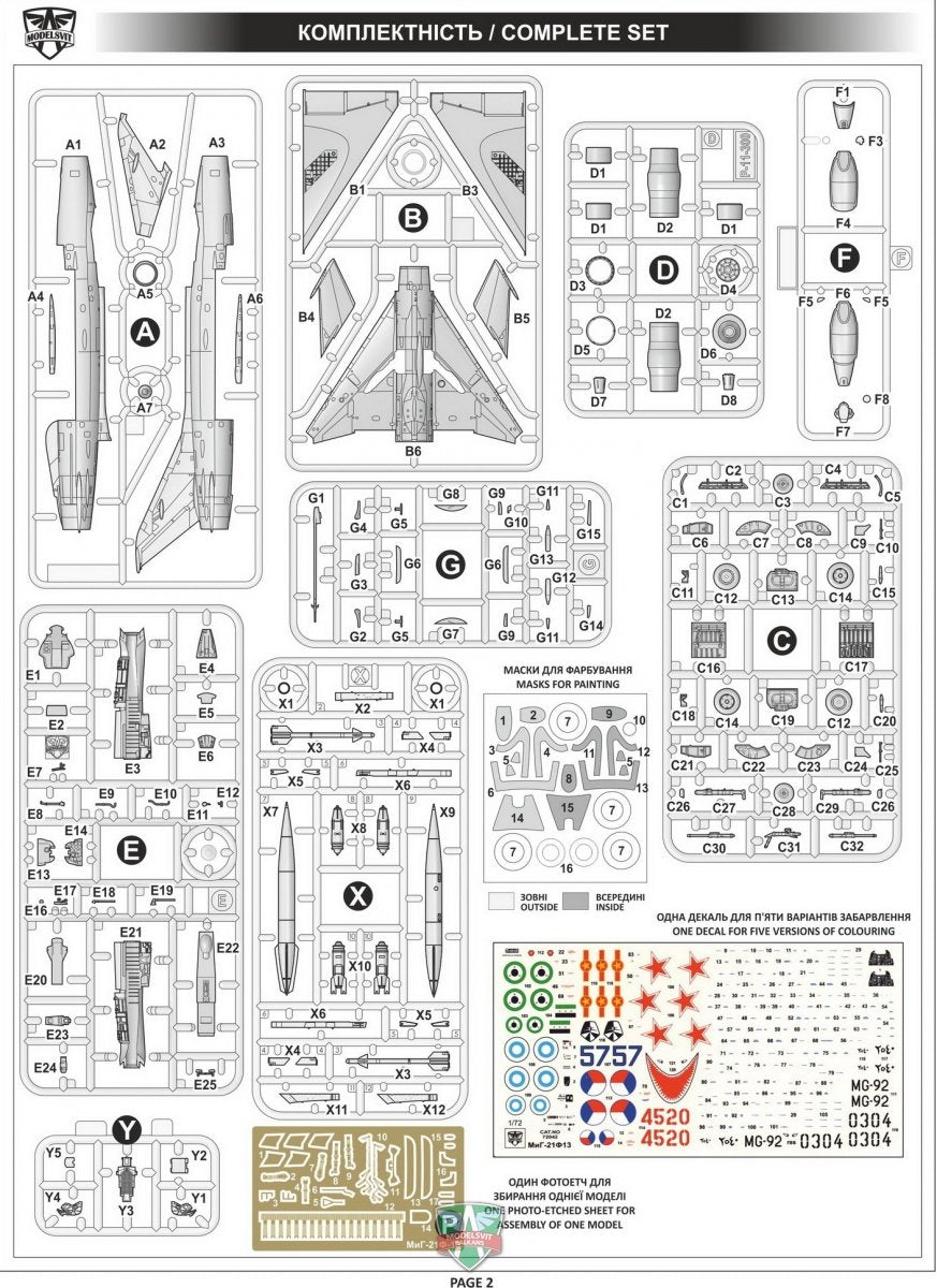 Modelsvit 72042 MiG-21 F-13 Supersonic jet fighter 1/72 – imagen 6