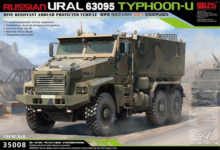 RPG Modèle 35008 URAL 63095 Typhoon-U MRAP russe au 1/35