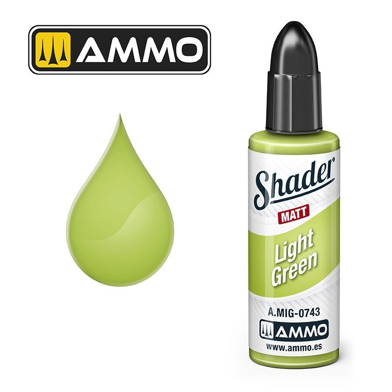 Munitions de Mig Jimenez A.MIG 0743 Light Green Shader Matt