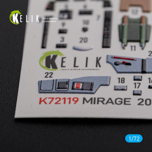 KELIK K72119 Mirage 2000C interior 3D decals forModelSvit kit 1/72 – imagen 4