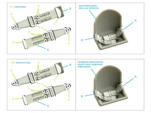 Quinta Studio QR+48120 Pre-war/early WWII US fighter seat belts (with metal buckles) (All kits) 1/48