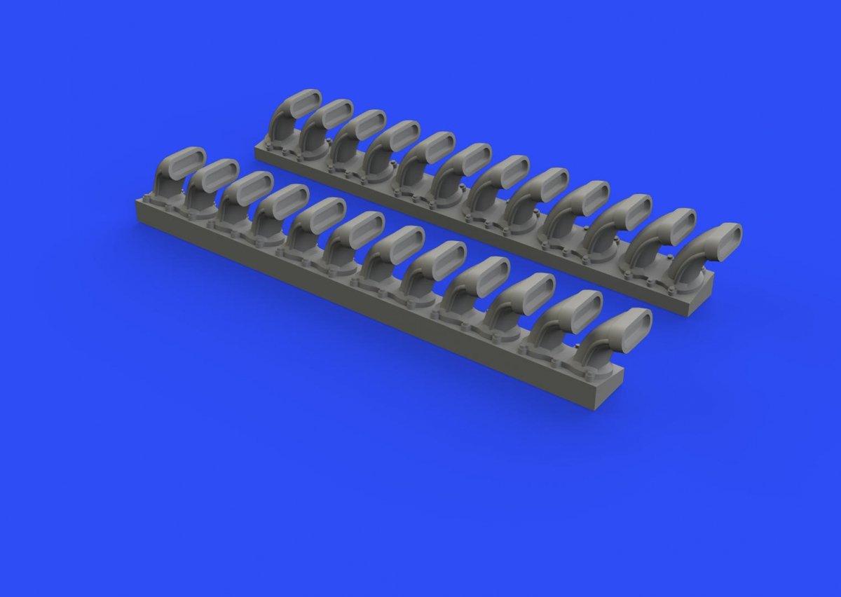 Eduard 648508 P-400 exhaust stacks 1/48 EDUARD – imagen 2