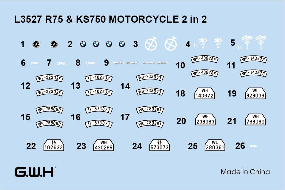 Great Wall Hobby L3527 WWII German Motorcycle R75 &amp;amp; KS750 2 in 2 1/35 – Bild 4
