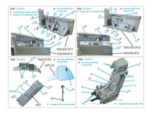 Intérieur imprimé en 3D et coloré du MiG-29UB (Trumpeter) de Quinta Studio QD32227, échelle 1/32 – image 3