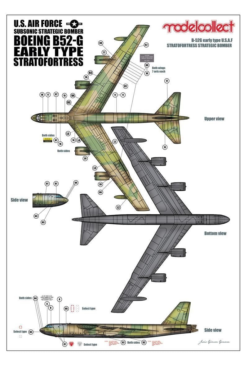 Modelcollect UA72210 B-52G Early Type 1967-1972 in Linebacker II Vietnam war 1/72 – imagen 8