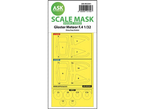 Art Scale Kit M32041 Gloster Meteor F.4 Double-Sided Mask for HK Models 1/32