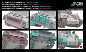 Rye Field Model 5132 M4A3 76W VVSS Sherman Late Standard Version 1/35 – imagen 2