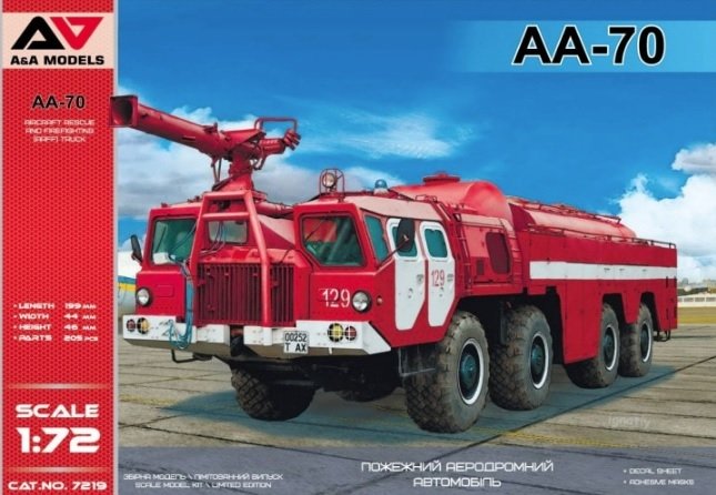 A&A Models 7219 AA-70 Aircraft Rescue and Firefighting (ARFF) Truck 1/72