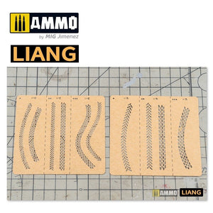 Liang 0010 Tire Tracks Effects Airbrush Stencils A – image 3