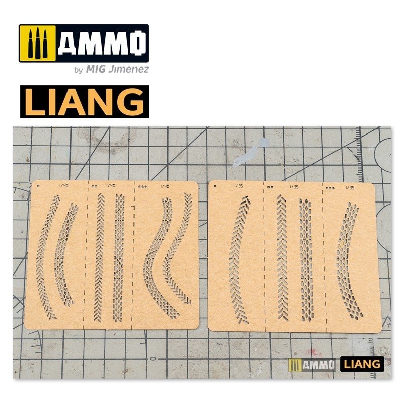 Liang 0010 Tire Tracks Effects Airbrush Stencils A – image 3