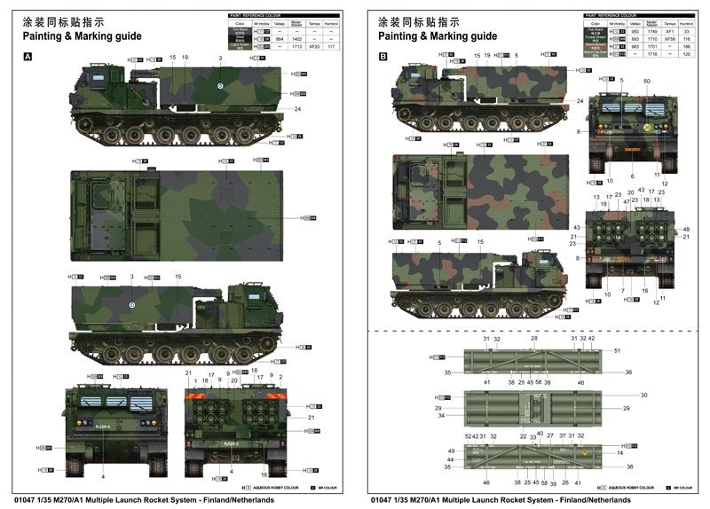 Trumpeter 01047 M270/A1 Multiple Launch Rocket System Finland/Netherlands 1/35 – imagen 2
