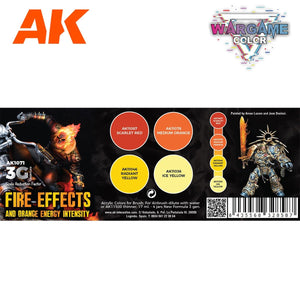 AK Interactive AK1071 WARGAME COLOR SET. FIRE EFFECTS. 4x17 ml – imagen 2