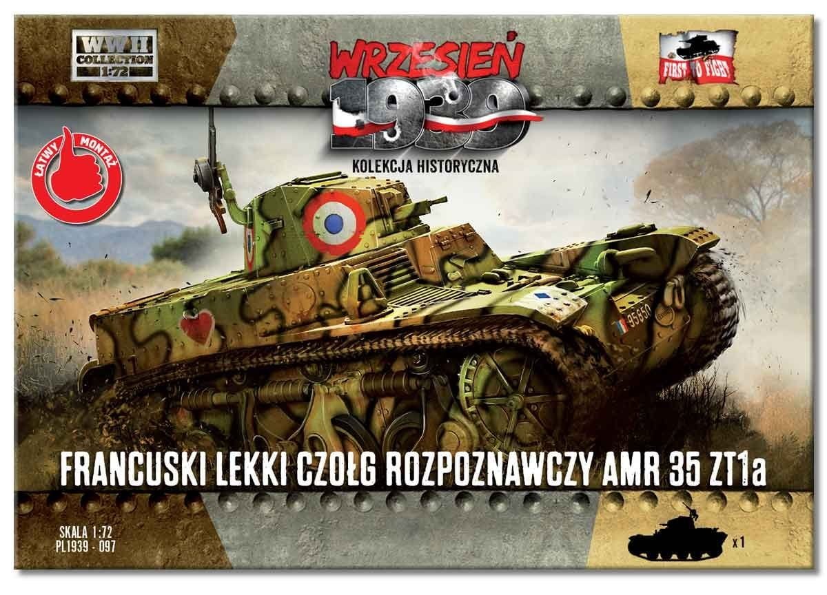 First To Fight PL097 Francuski lekki czołg rozpoznawczy AMR 35 ZT1a 1/72 – imagen 2