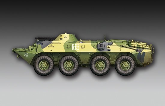 Trumpeter 07138 BTR-70 APC russe version tardive 1/72