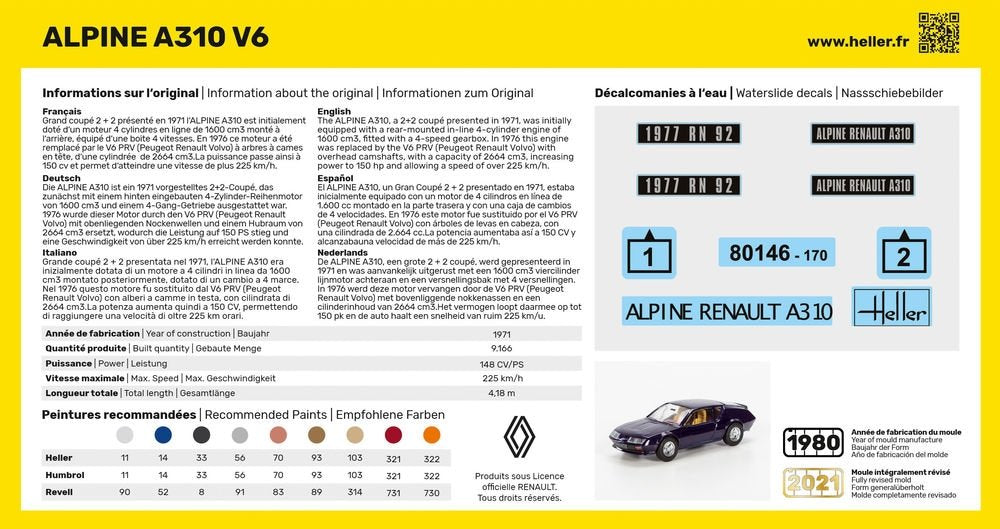 Heller 80146 Alpine A310 V6 1/43 – imagen 2