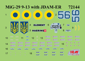 ICM 72144 MiG-29 with JDAM-ER bombs - Ukrainian Air Forces 1/72 – imagen 8