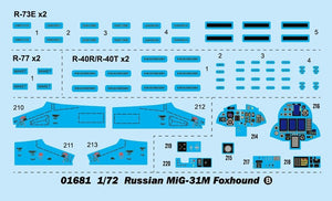 Trumpeter 01681 Russian MiG-31M Foxhound 1/72 – image 3