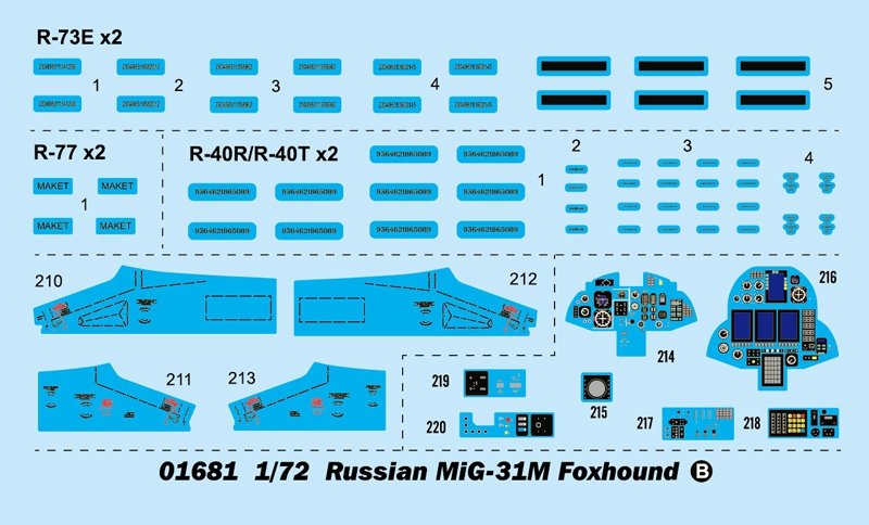 Trumpeter 01681 Russian MiG-31M Foxhound 1/72 – image 3