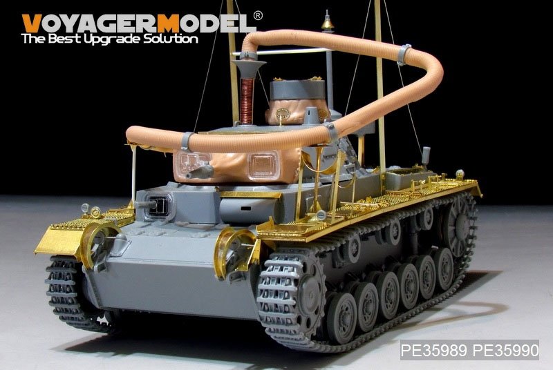 Voyager Model PE35989 WWII German Pz.KPfw.III (T)Ausf.F &amp;quot;Operation Seelowe&amp;quot; Basic For DRAGON 6877/6717 1/35 – imagen 18