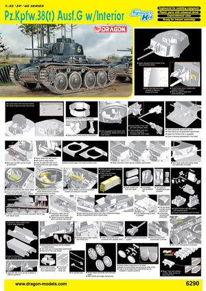 Dragon 6290 Pz.Kpfw.38(t) Ausf.G w/Interio 1/35 – imagen 2