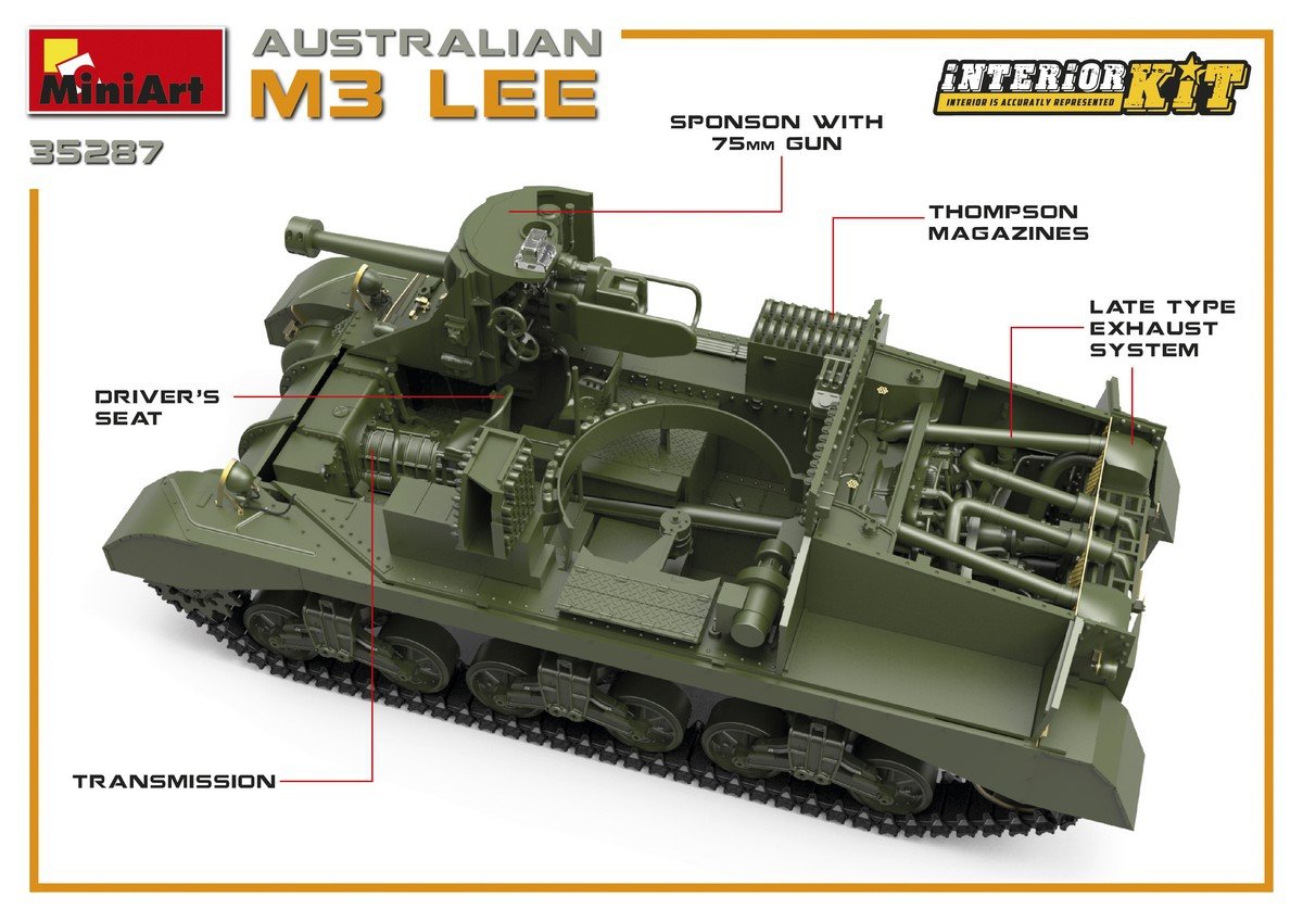 MiniArt 35287 AUSTRALIAN M3 LEE. INTERIOR KIT 1/35 – image 8