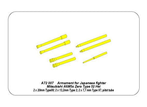 Aber A72 007 Armament for A6M5c Zero 1/72 – immagine 5