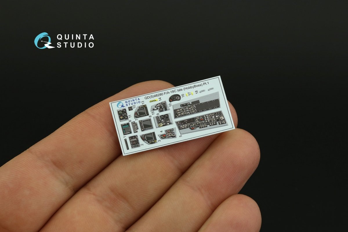 Intérieur imprimé en 3D et coloré sur papier décalcomanie Quinta Studio QDS-48280 F/A-18C (version tardive) (petite version) 1/48 – image 9