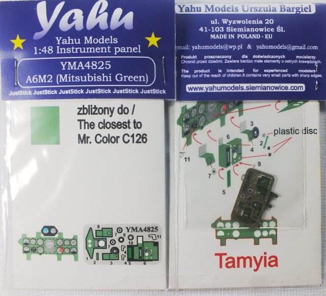 Yahu YMA4825 A6M2 Mitsubishi Green	(Tamiya) 1/48