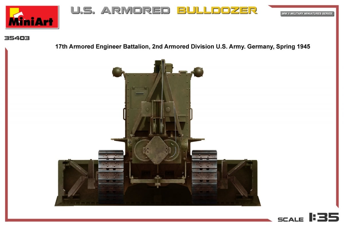 MiniArt 35403 U.S. ARMORED BULLDOZER 1/35 – immagine 10