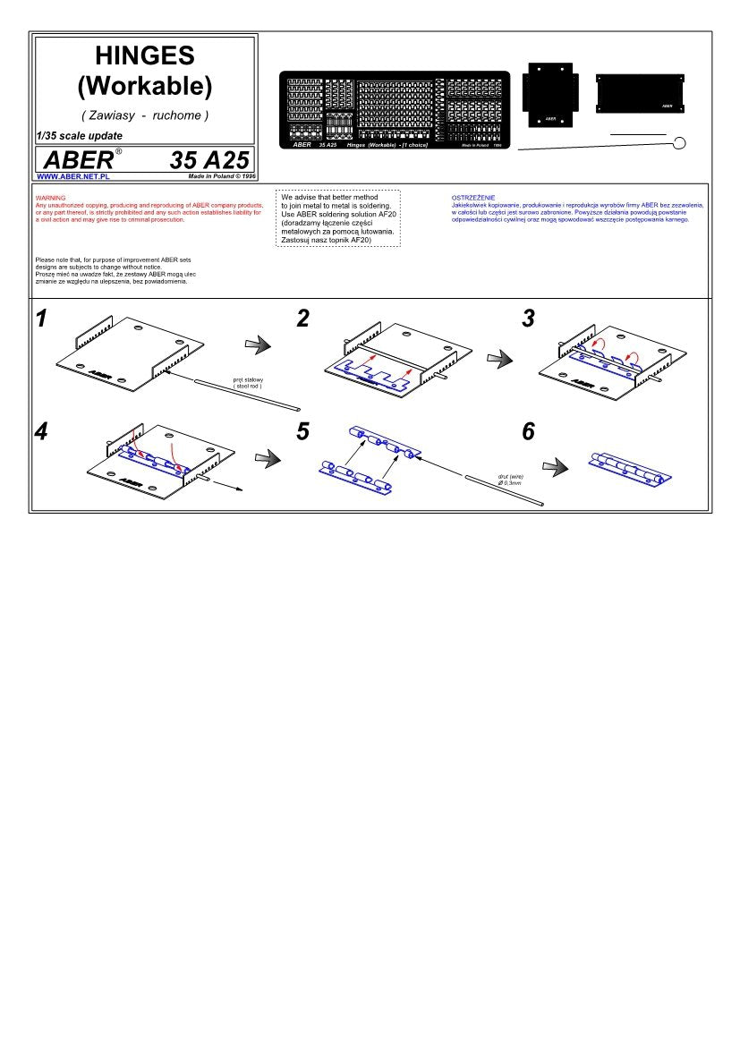 Aber 35A025 Zawiasy (wybór I) 1/35 – imagen 4