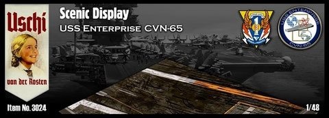 Uschi van der Rosten 3022 Scenic Display &amp;#39;USS Enterprise CVN-65&amp;#39; rectangular 1/72