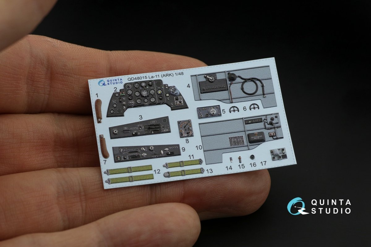 Quinta Studio QD48015 La-11 3D-Printed &amp;amp; coloured Interior on decal paper (ARK) 1/48 – Bild 5